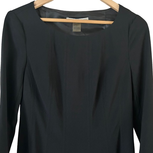 Vintage Nygard Collection Black 3/4 Sleeve Petite Women's Sheath Dress Size 8 - Picture 2 of 14